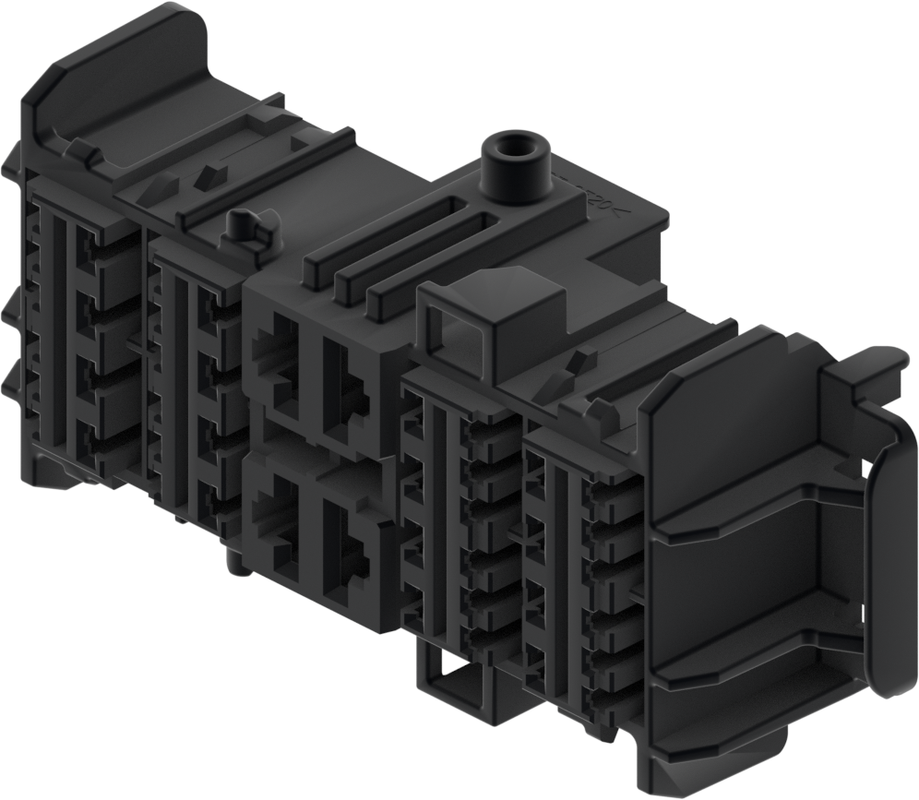 44 Way Female MIXED Unsealed Connector Black