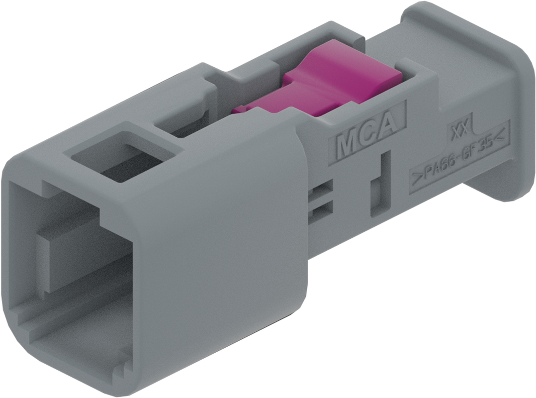 1 Port 1 Row MCA-A Male Mini Coax Dark Grey Code G