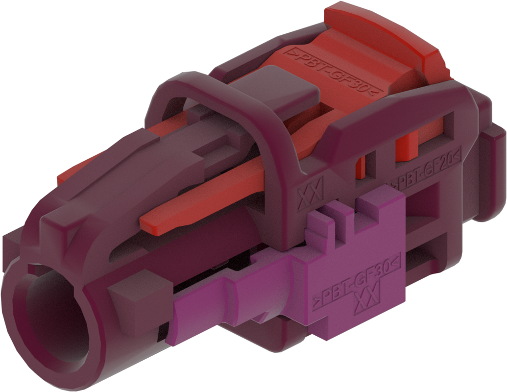 1 Port 1 Row MCA-B Female Mini Coax Claret Violet Code D