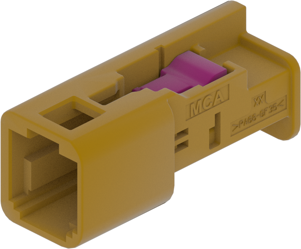 1 Port 1 Row MCA-A Male Mini Coax Curry Code K