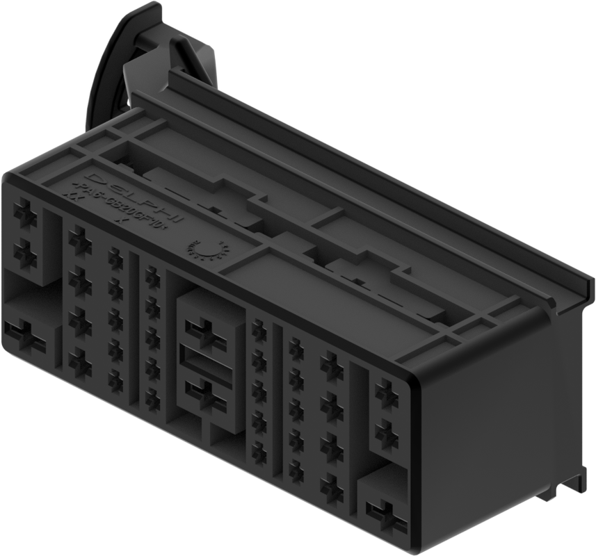 36 Way F DSQ 1.5 2.8 DUCON 6.3 Unsealed Connector Black
