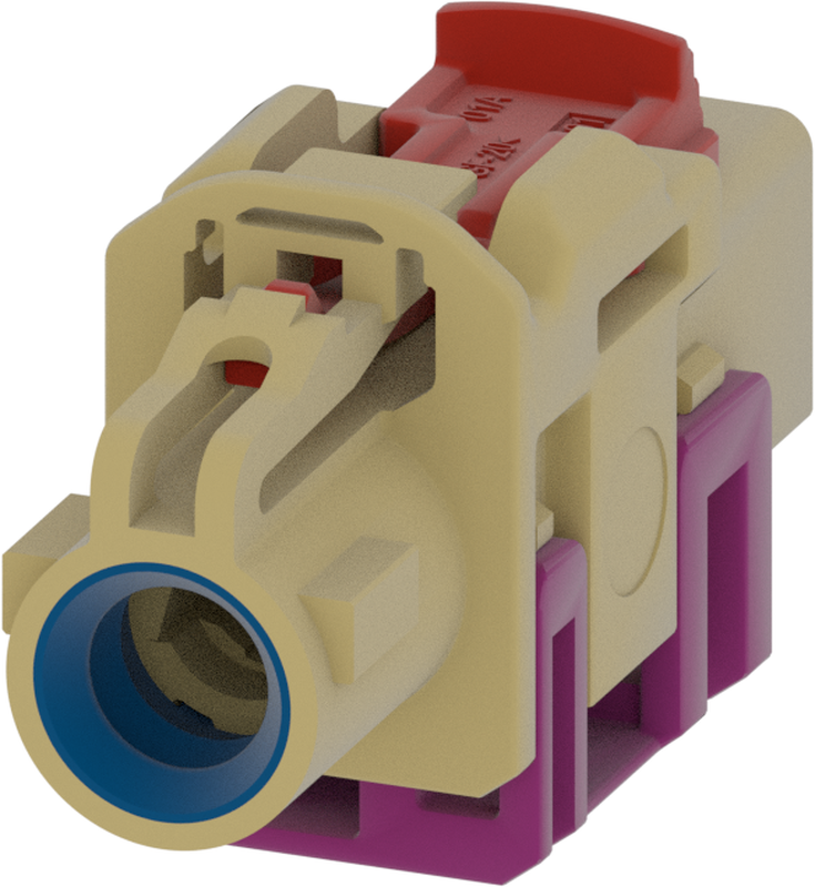 1 Port 1 Row MCA-B Female Mini Coax Beige Code J