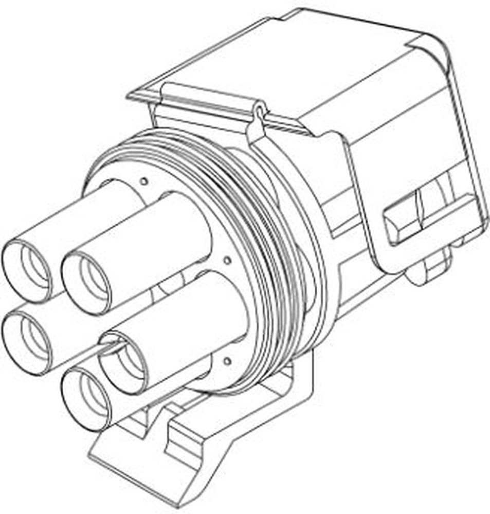 5 Way 2.6 W/P Sealed Connector Black