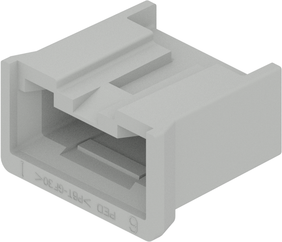6 Way Male 1.0 MIC/P Unsealed Connector Gray