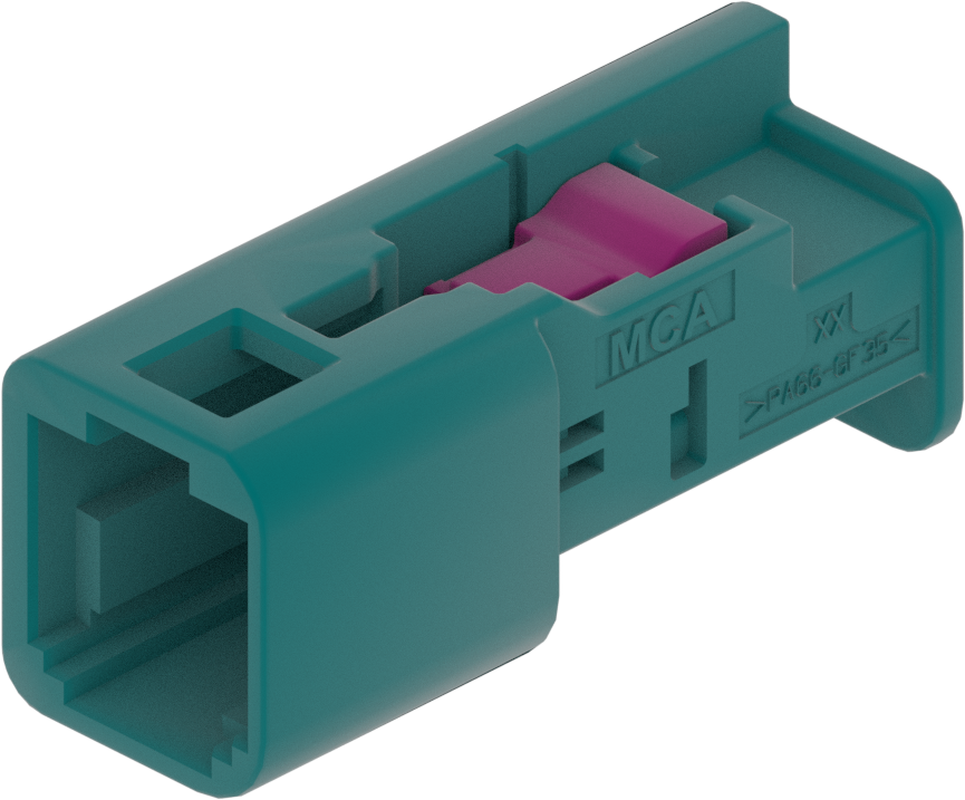 1 Port 1 Row MCA-A Male Mini Coax Water Blue Code Z