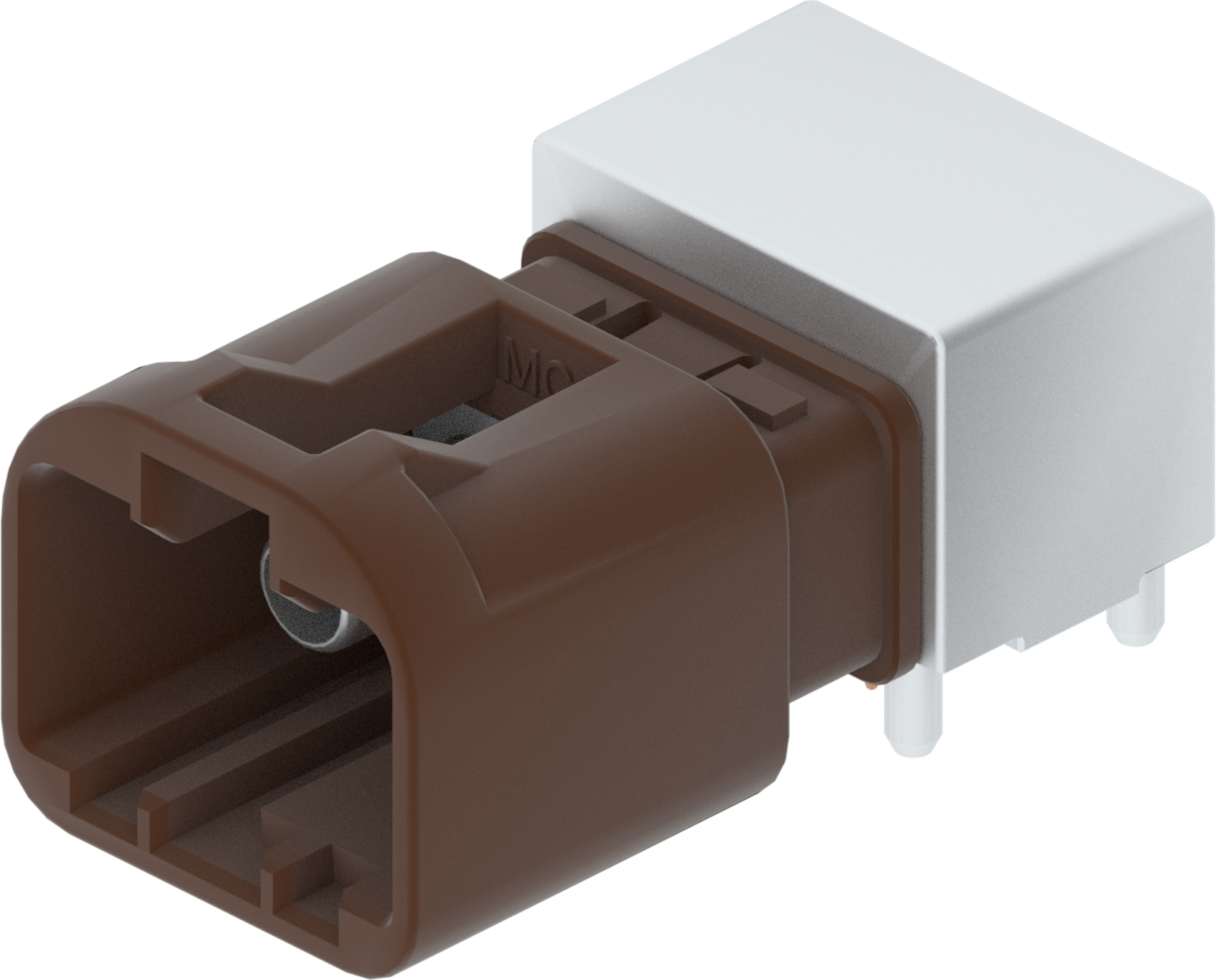 2 Port 1 Row MCA-A Male Mini Coax Brown Code F