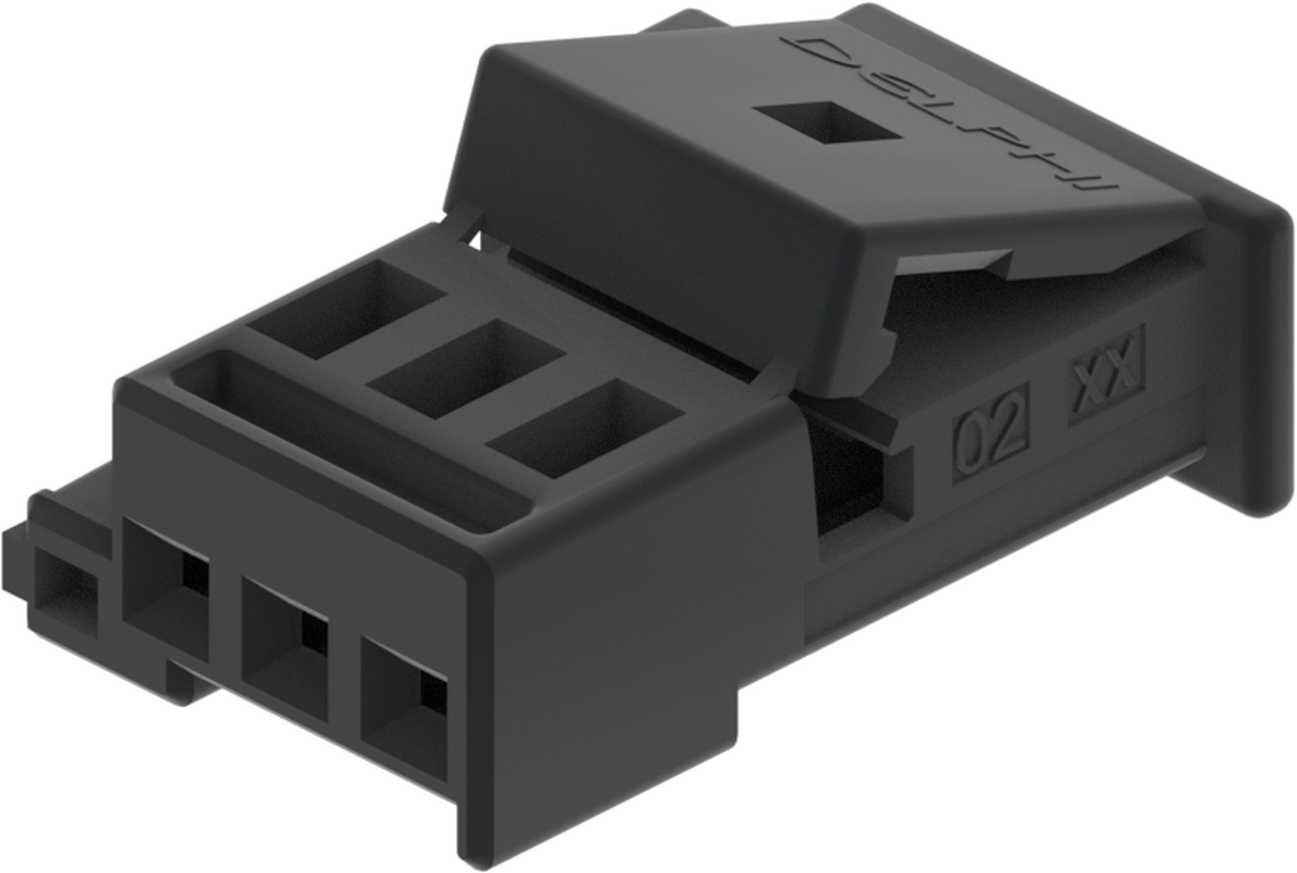 3 Way F MTS 0.64 Unsealed Connector Black