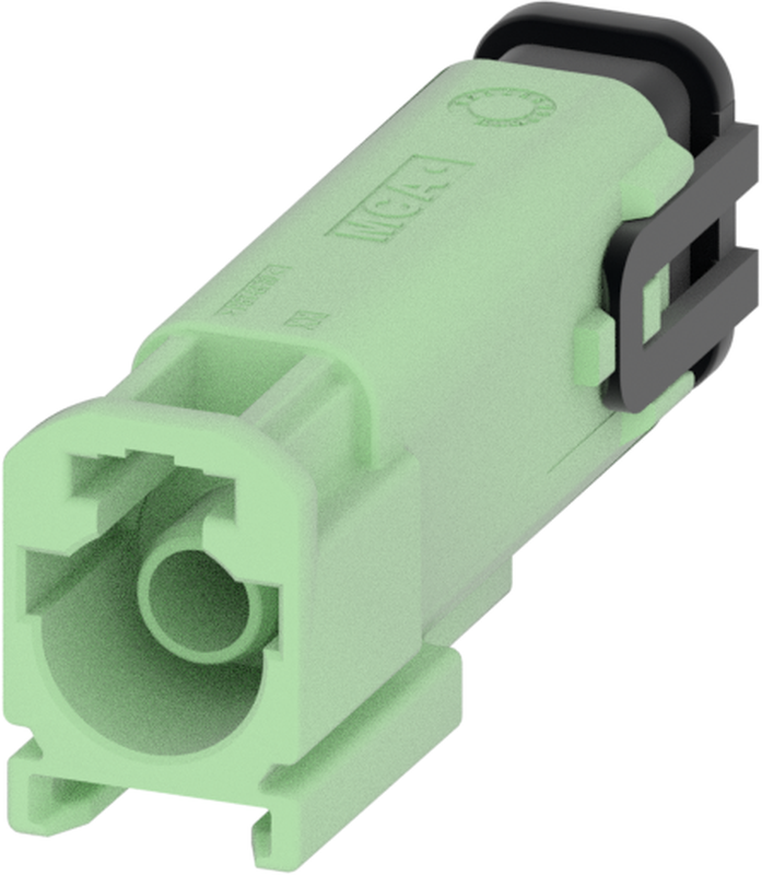 1 Port 1 Row MCA-B Male Mini Coax Pastel Green Code N