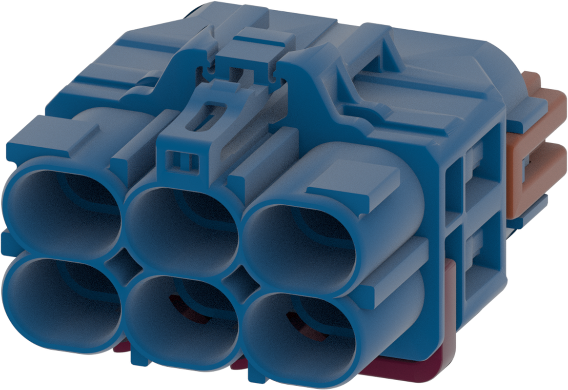 6 Port 2 Row Female H-MTD Signal Blue Code C