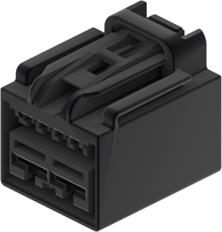 6 Way Female MIXED Unsealed Connector Black