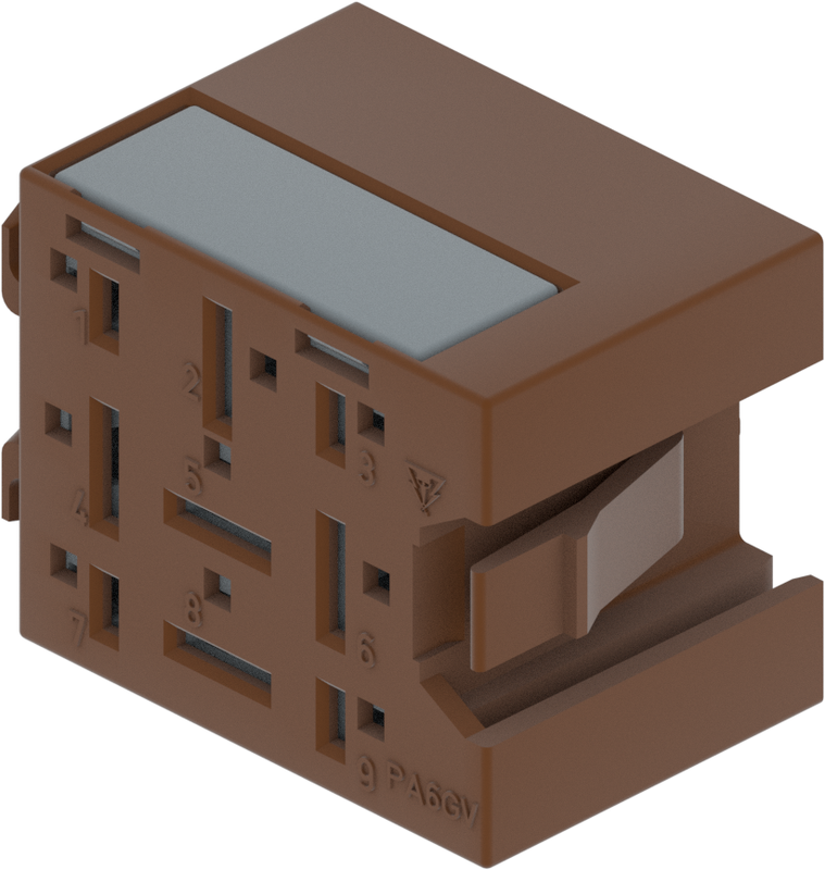 9 Way MetriPack (M/P) Female Unsealed Connector Brown