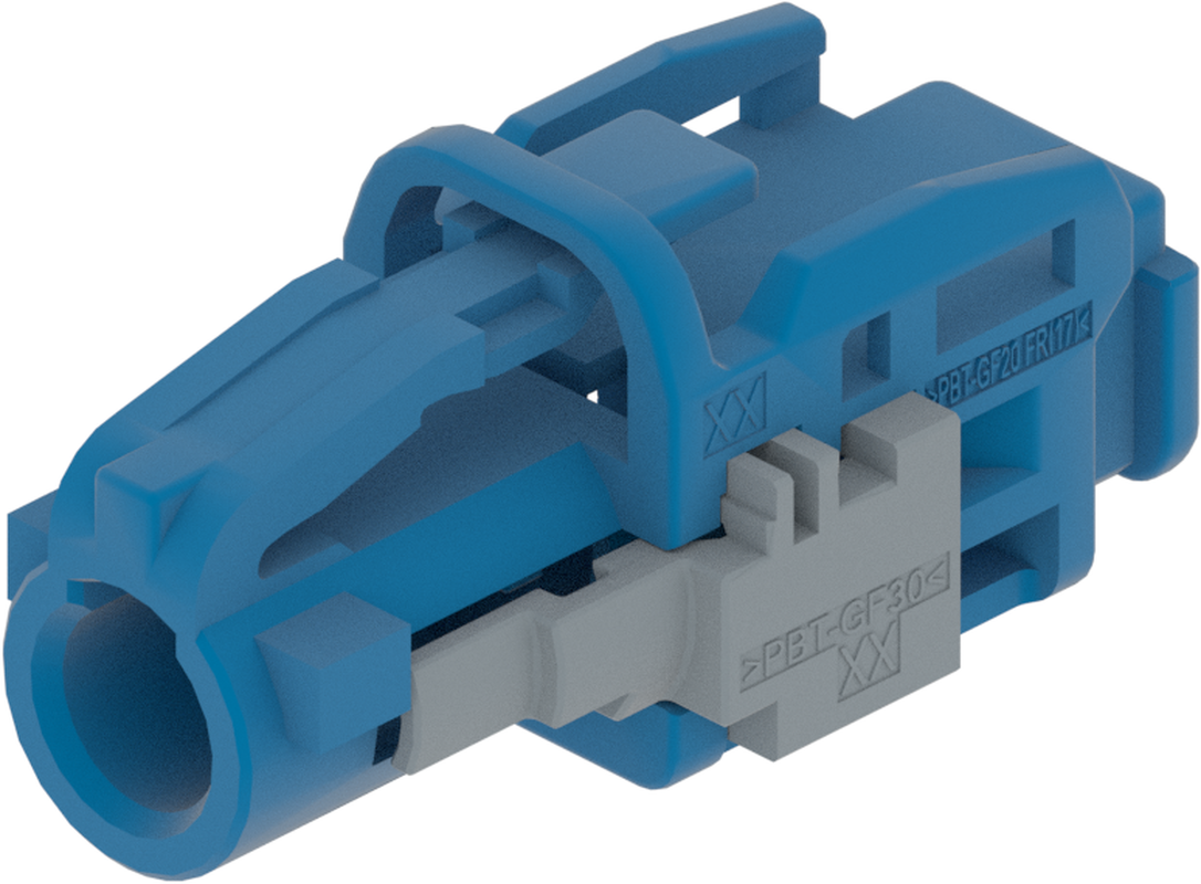 1 Port 1 Row MCA-B Female Mini Coax Blue Code C
