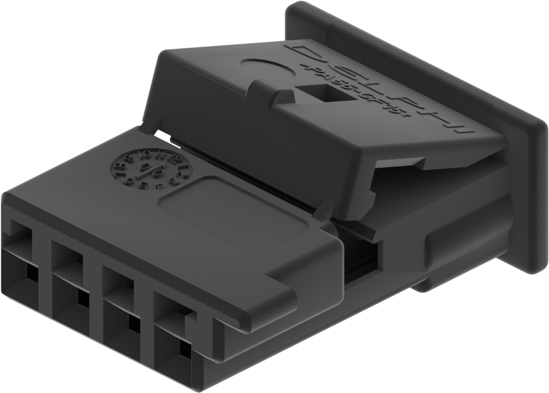4 Way F MTS 0.64 Unsealed Connector Black