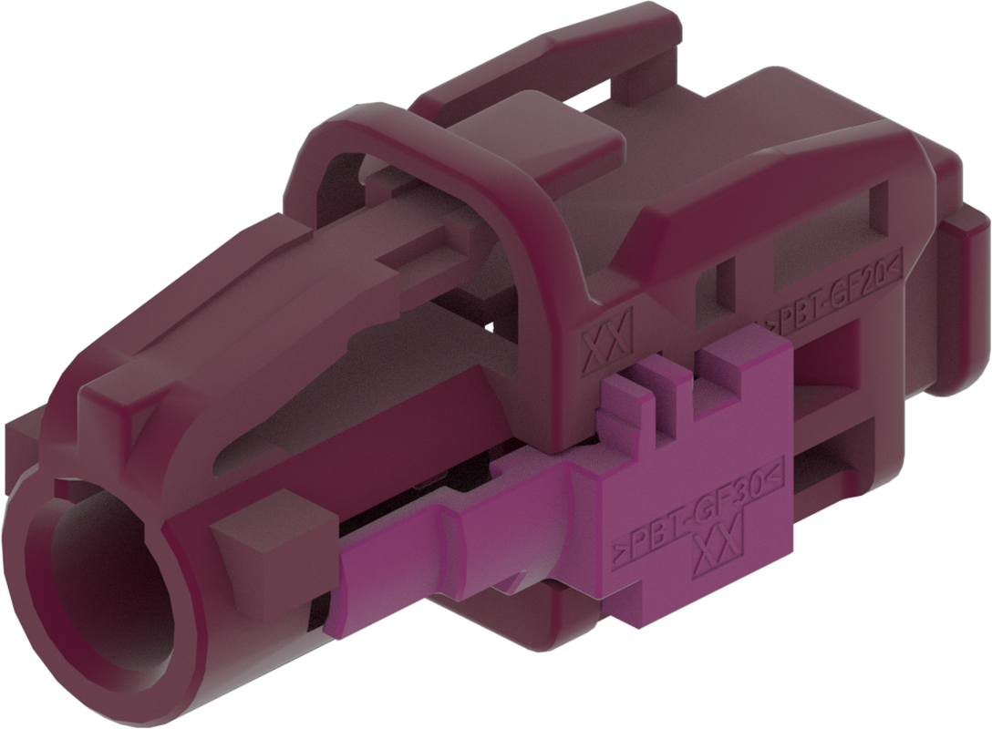 1 Port 1 Row MCA-B Female Mini Coax Claret Violet Code D