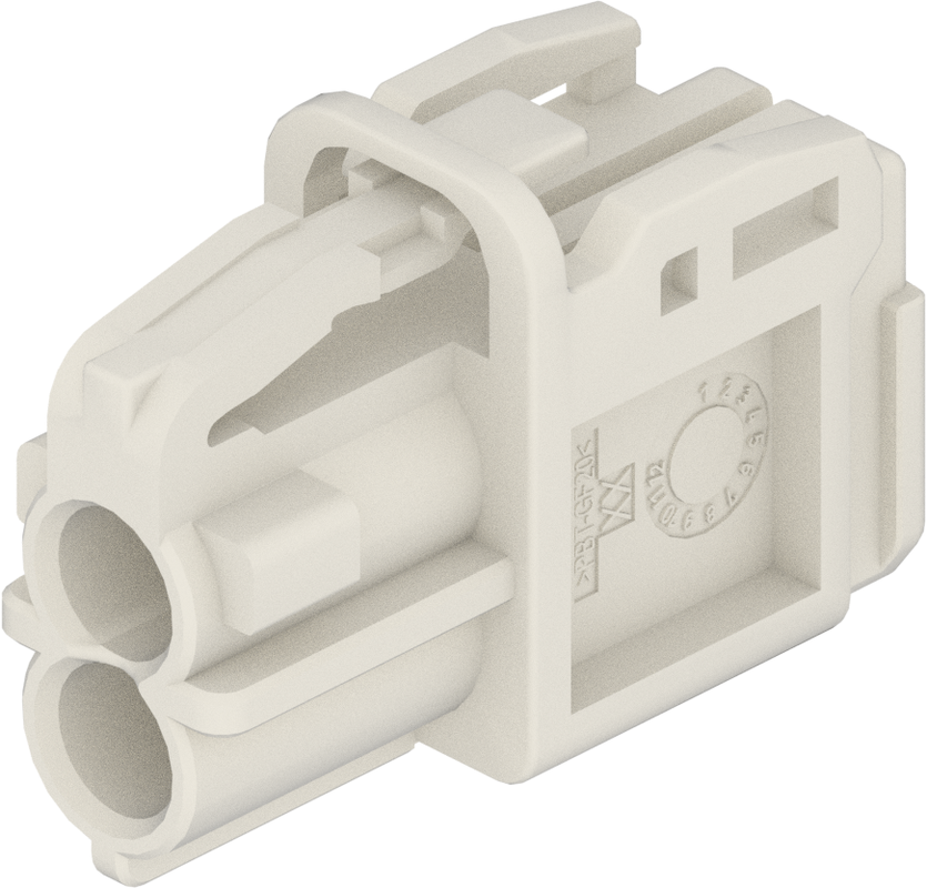 2 Port 2 Row MCA-B Female Mini Coax White Code B