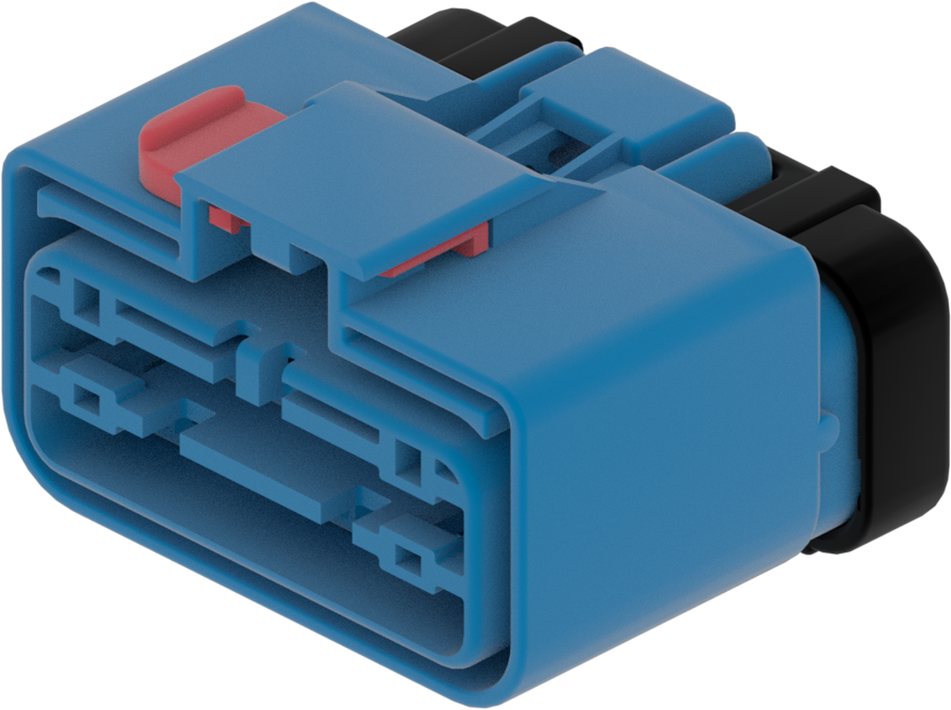14 Way Female APEX 2.8 Sealed Connector Blue-Light