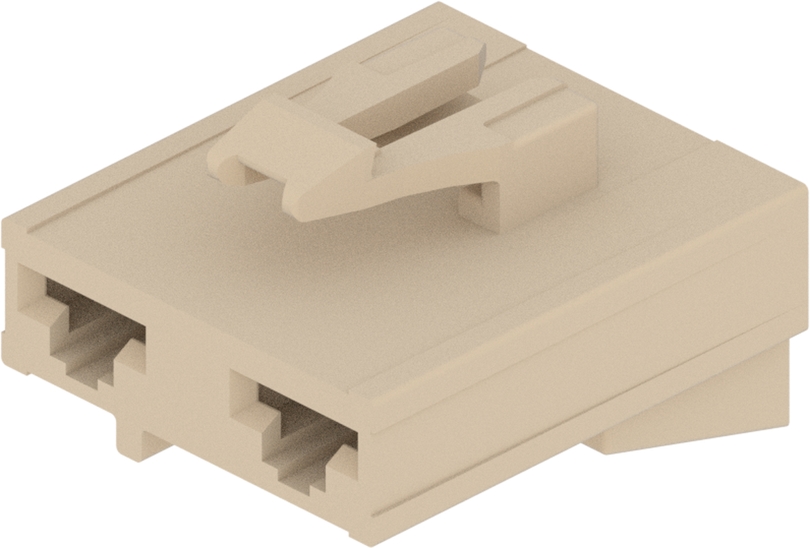 2 Way Female M/P 800 Unsealed Connector Cream