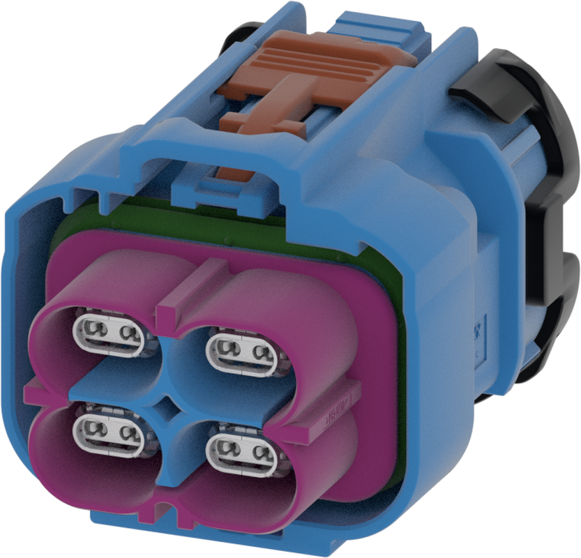 4 Port 2 Row Female H-MTD Blue Code C