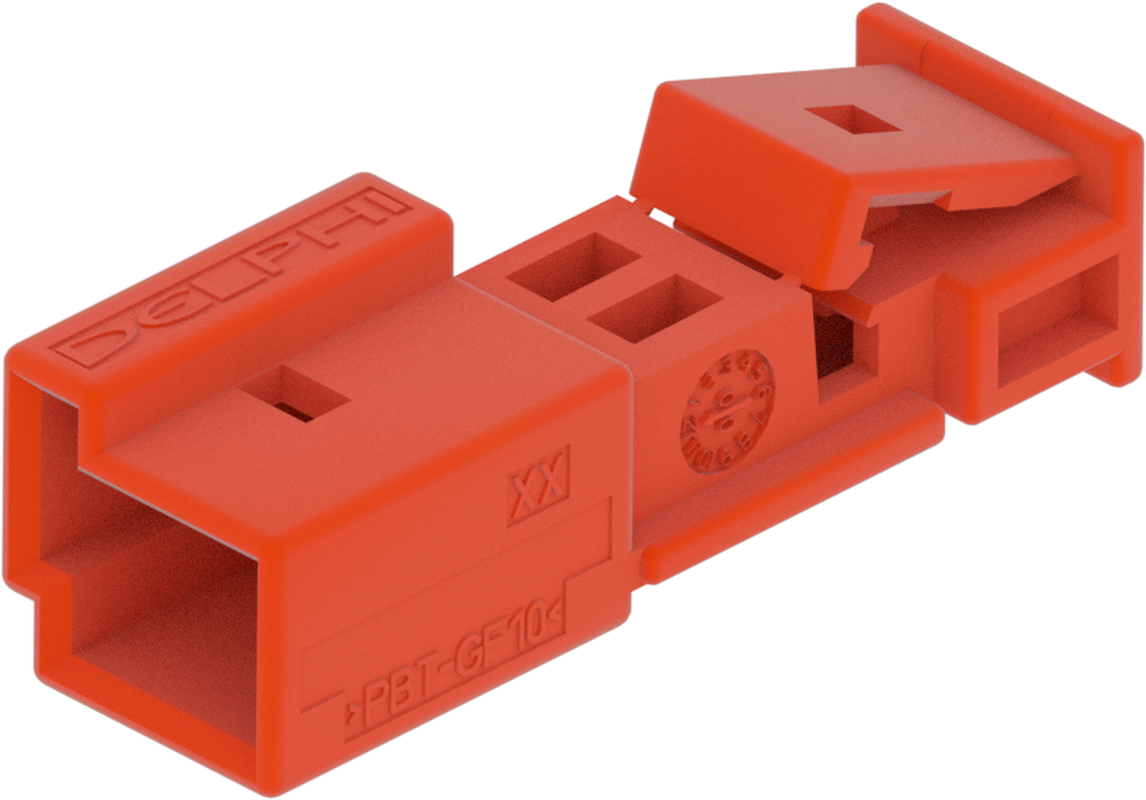 2 Way M MTS 0.64 Unsealed Connector Orange