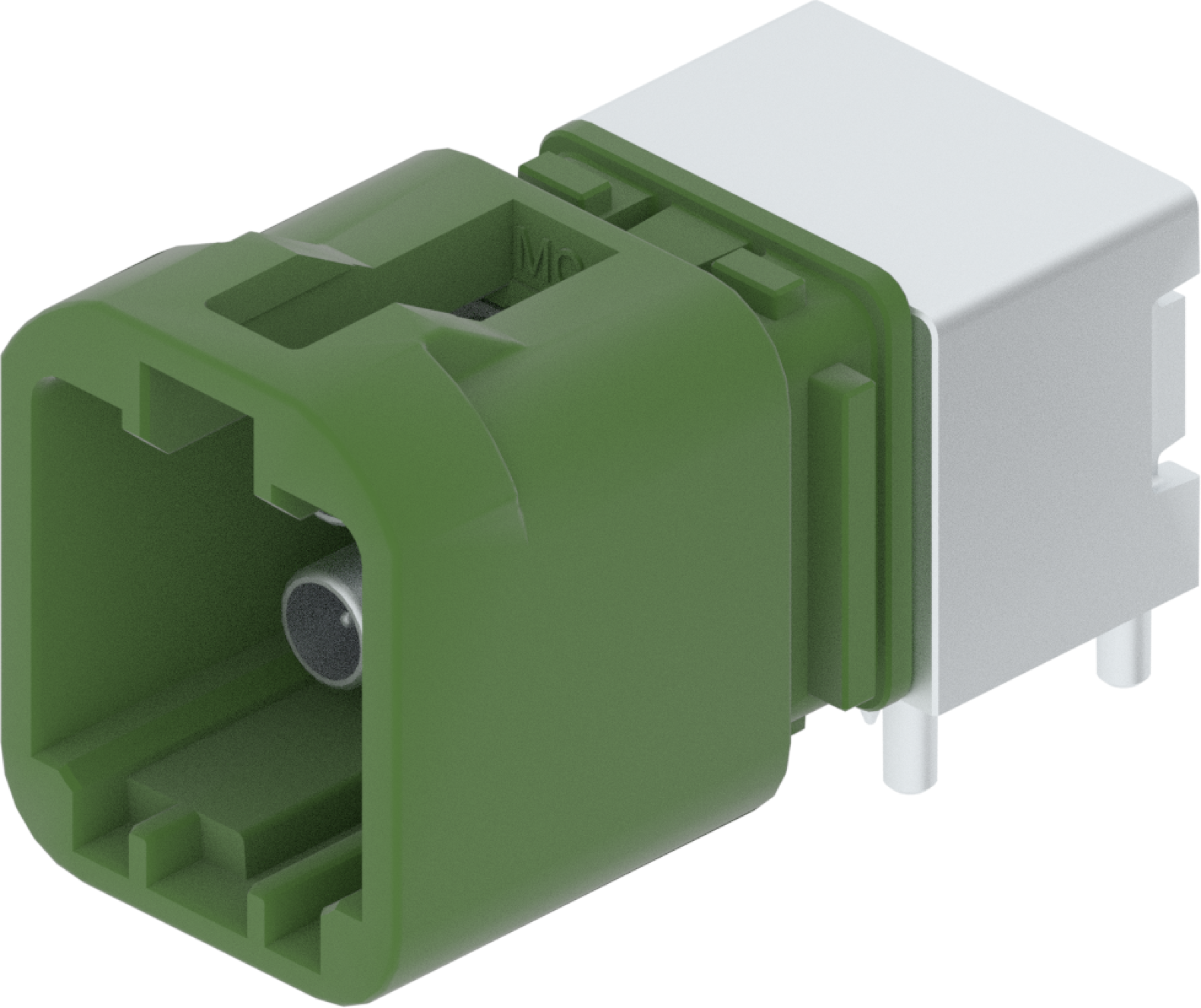 4 Port 2 Row MCA-A Male Mini Coax Green Code E