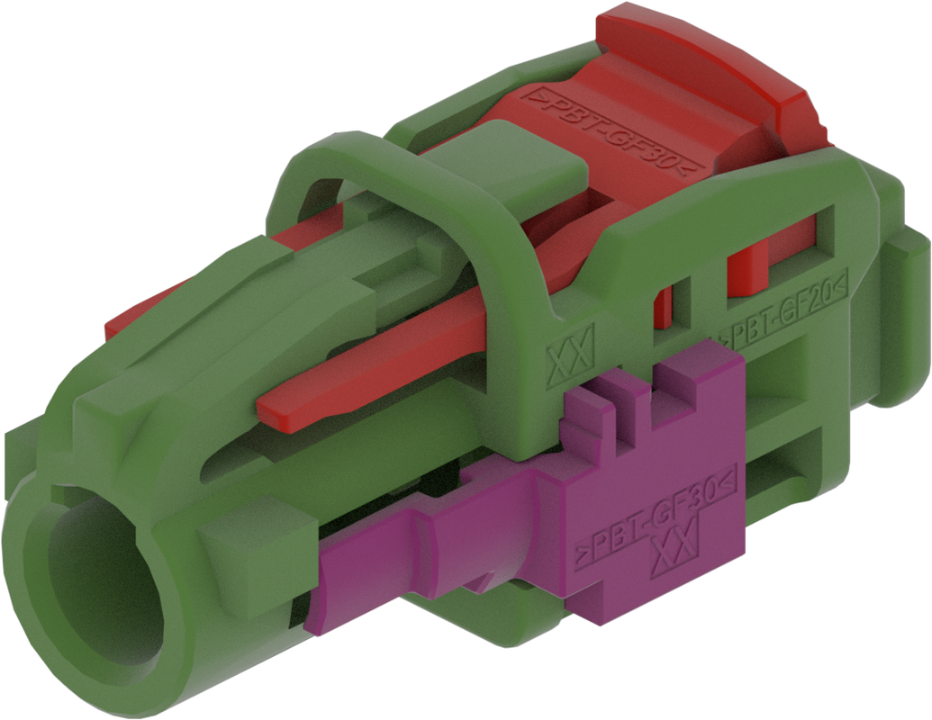 1 Port 1 Row MCA-B Female Mini Coax Green Code E