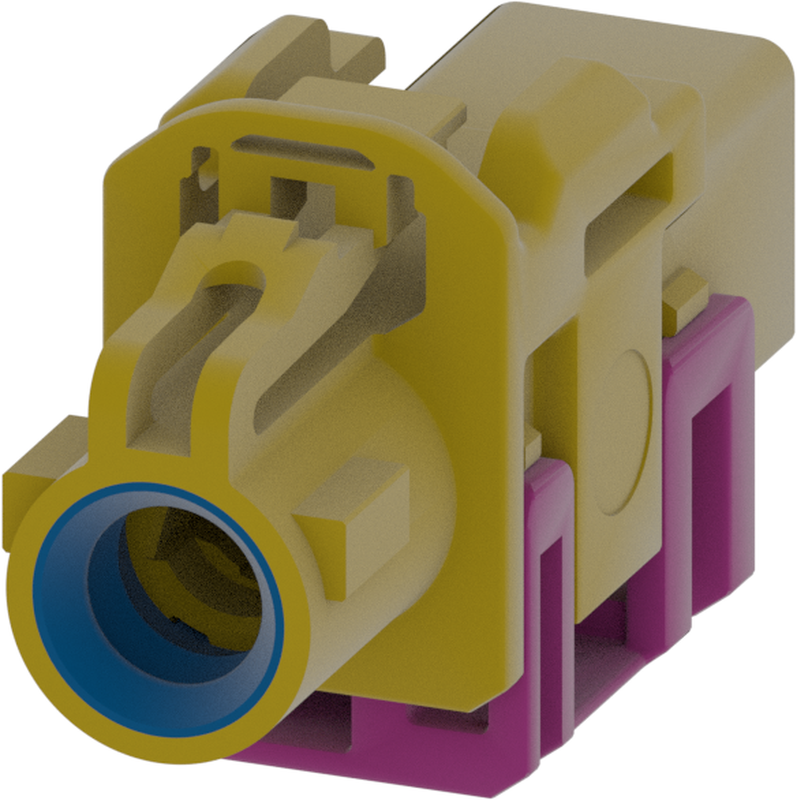 1 Port 1 Row MCA-B Female Mini Coax Curry Code K