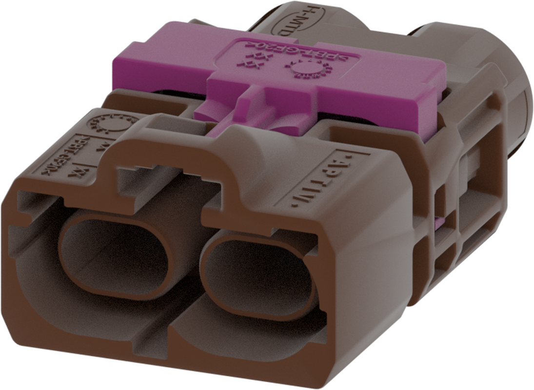 2 Port 1 Row Male H-MTD Brown Code F