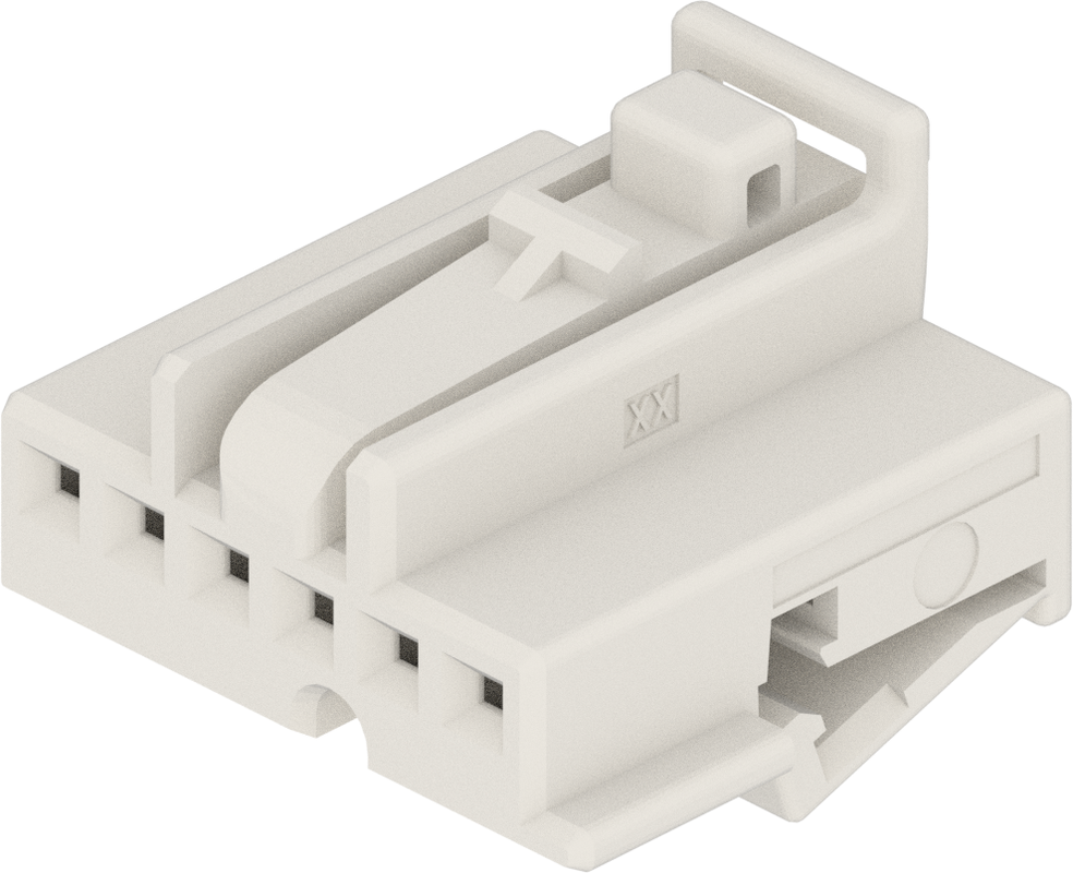 6 Way F MTS 0.64 Unsealed Connector Natural