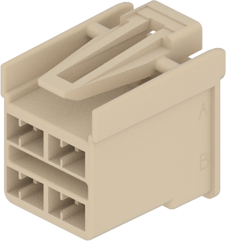4 Way F MetriPack (M/P) 2.8 Unsealed Connector Cream