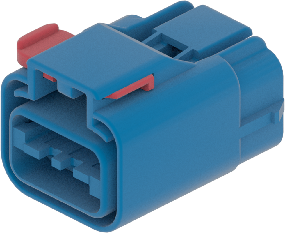 6 Way Female APEX 2.8 Sealed Connector Blue-Light
