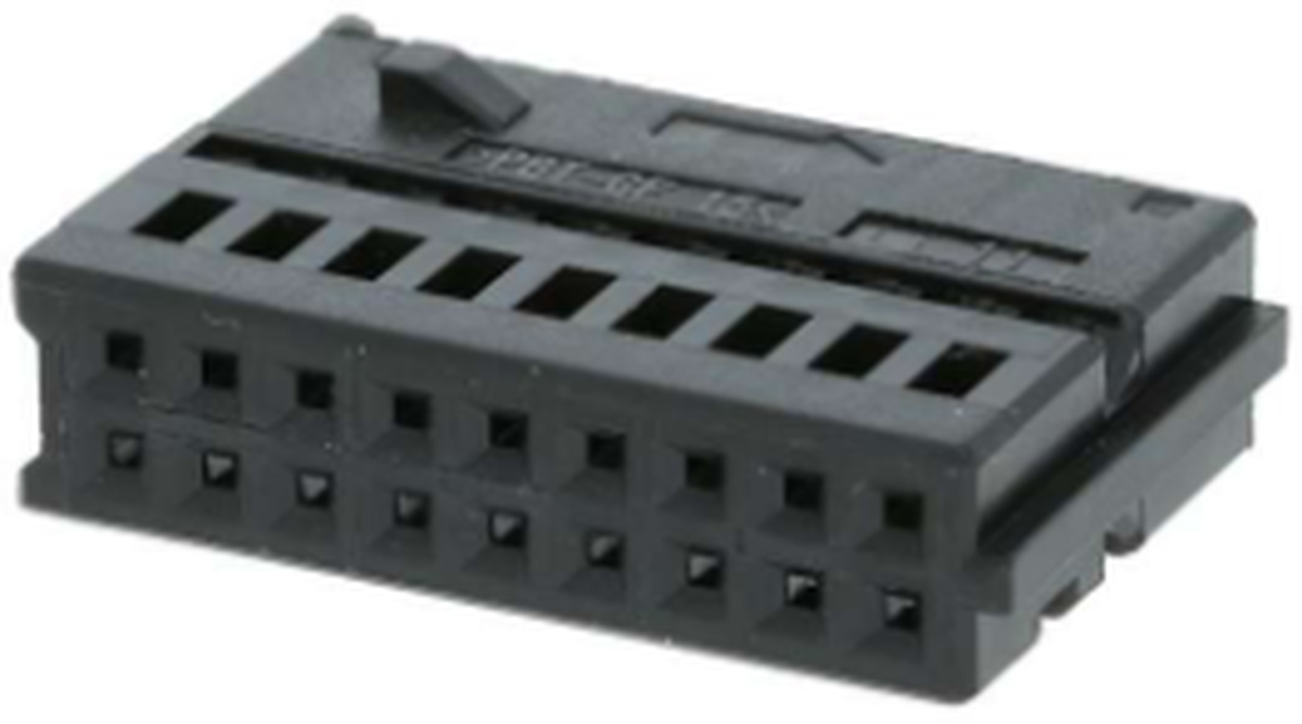 18 Way F DUO-TWIN 0.64 Unsealed Connector Black