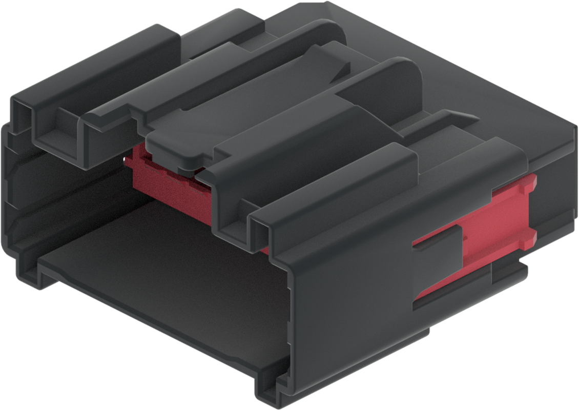 22 Way M Micro 0.64 Unsealed Connector Gray-Dark