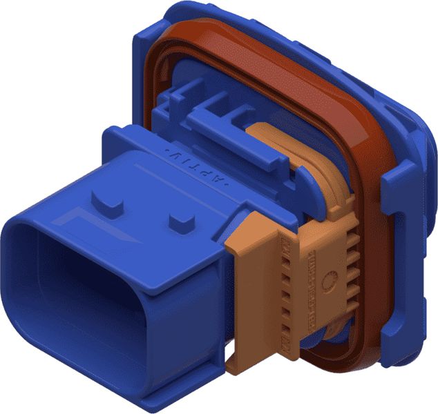 7 Way M Hybrid 1.5 2.8 CTCS XP Connector Blue