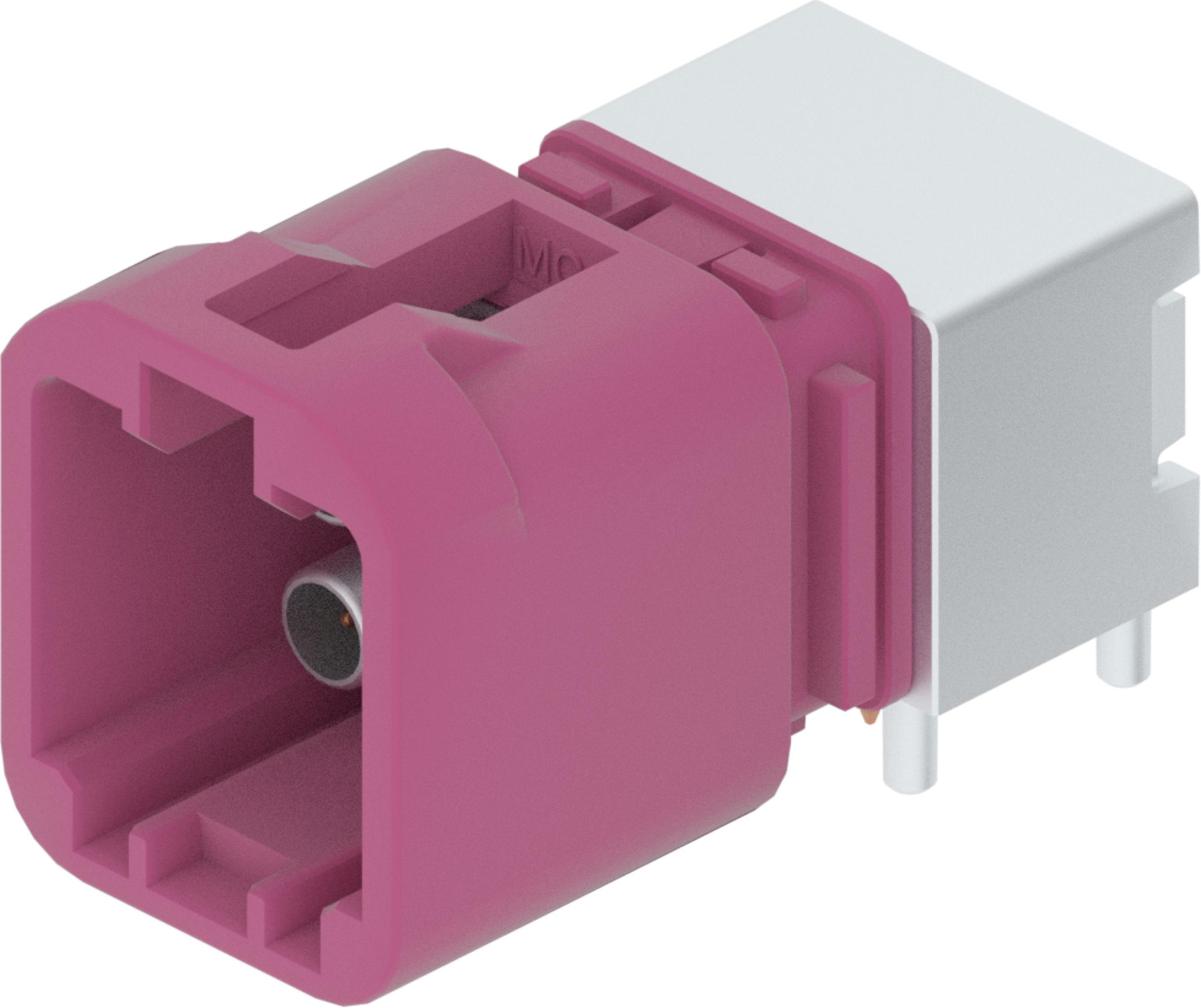 4 Port 2 Row MCA-A Male Mini Coax Violet Code D
