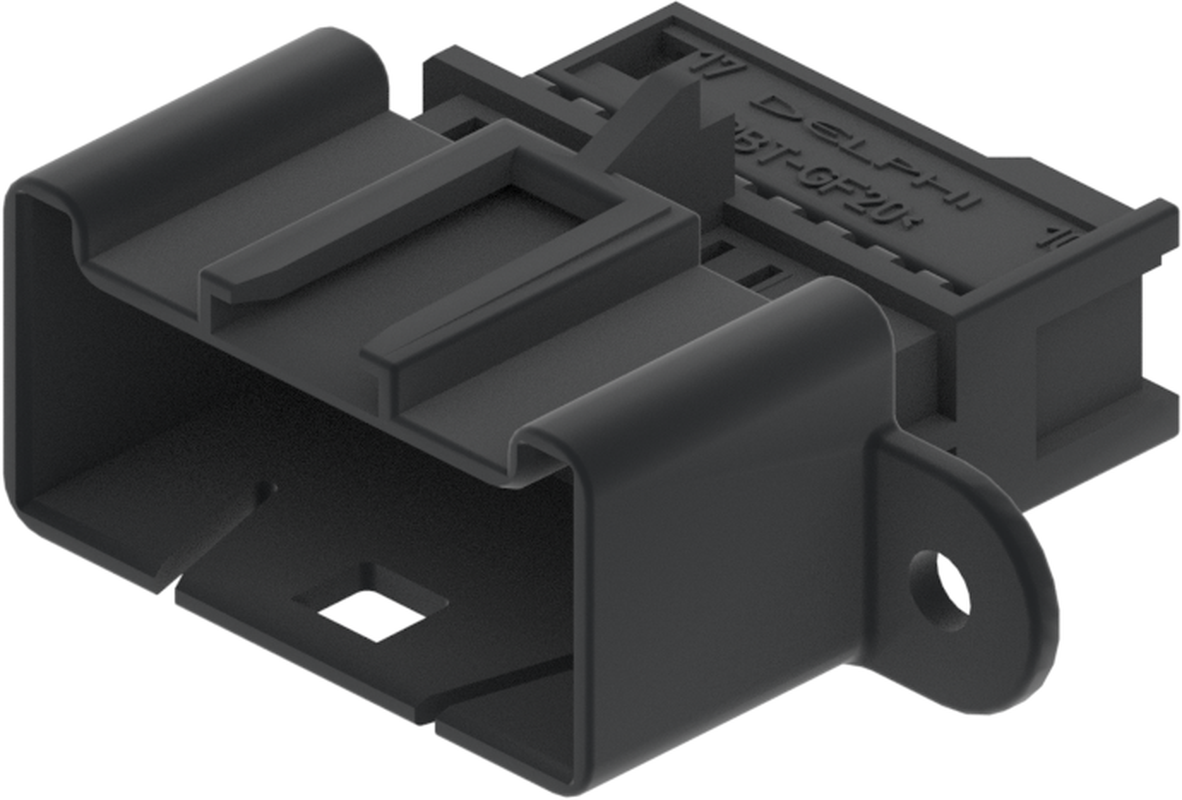 18 Way M MQS 0.64 Unsealed Connector Black