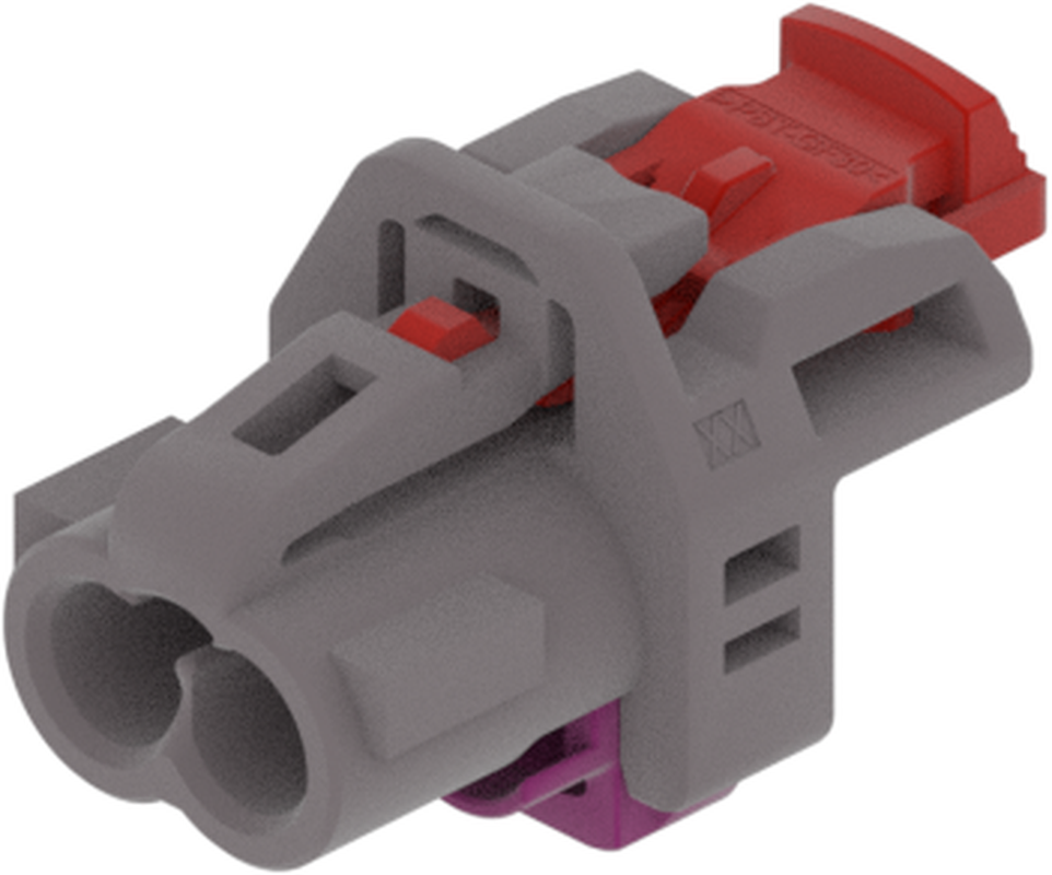 2 Port 1 Row MCA-B Female Mini Coax Platinum Grey Code G
