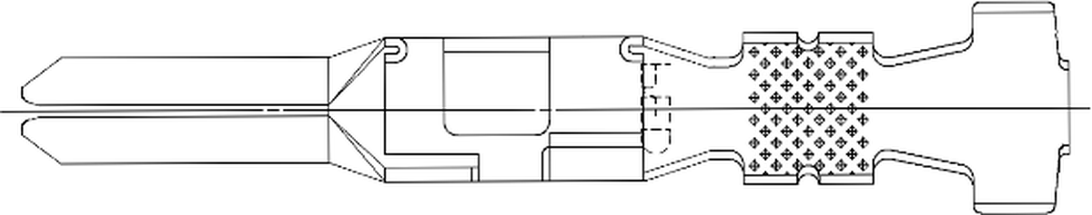 2.8 Male ACT SN Cavity Lock Unsealed Terminal Cross Sec (2 - 3 mm²)