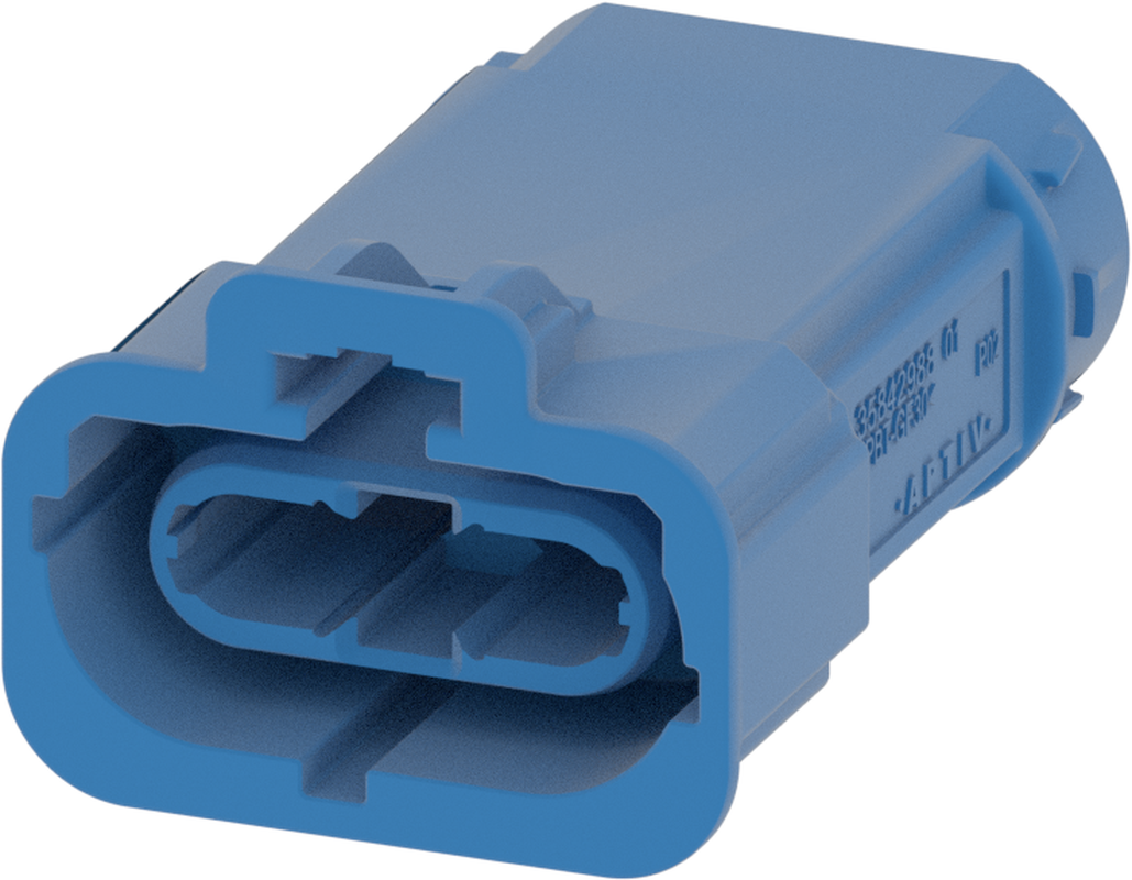 2 Port 1 Row Male H-MTD Blue Code C