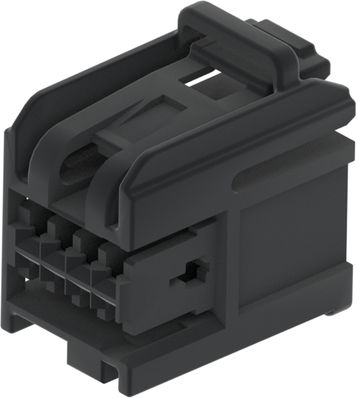 8 Way F OCS 0.64 Unsealed Connector Black