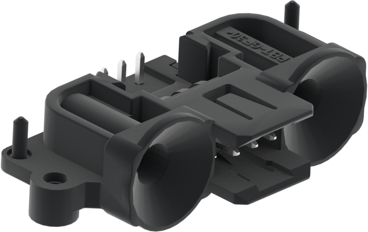 3 Way Male 0.64 MTS Unsealed Connector Black