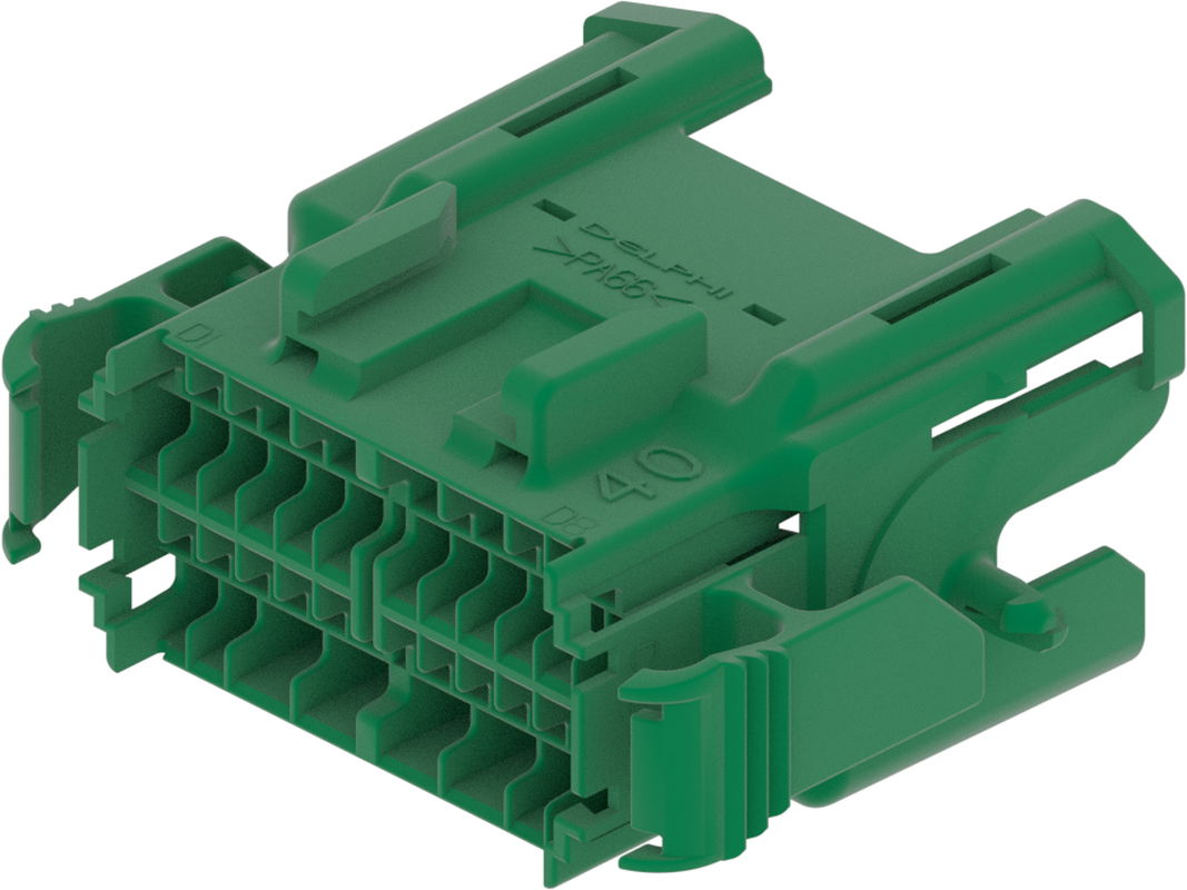 40 Way Male MIXED Unsealed Connector Light Green