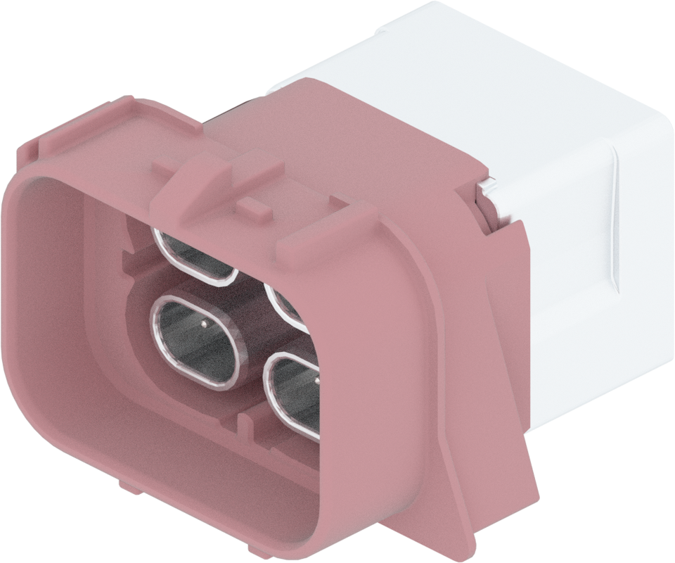 4 Port 2 Row Male H-MTD Light Pink Code H