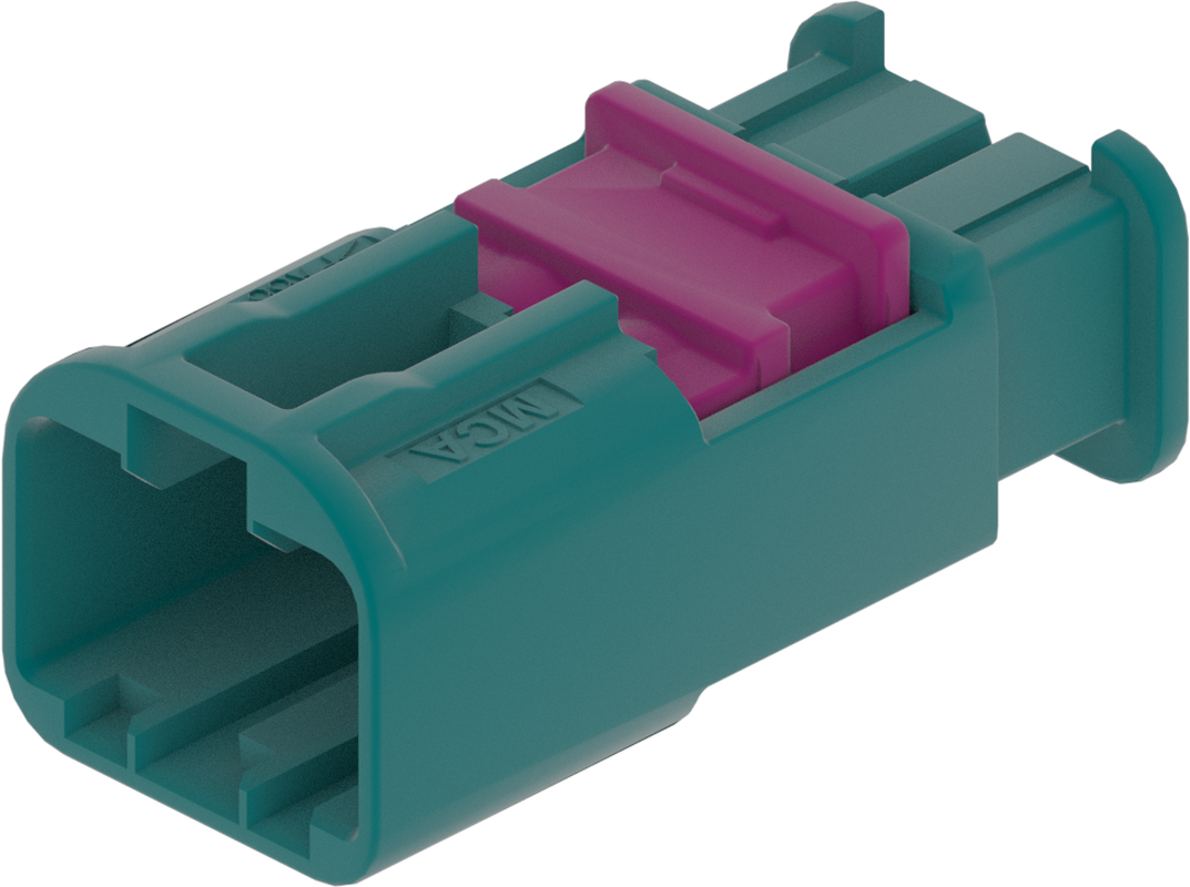 2 Port 1 Row MCA-A Male Mini Coax Water Blue Code Z