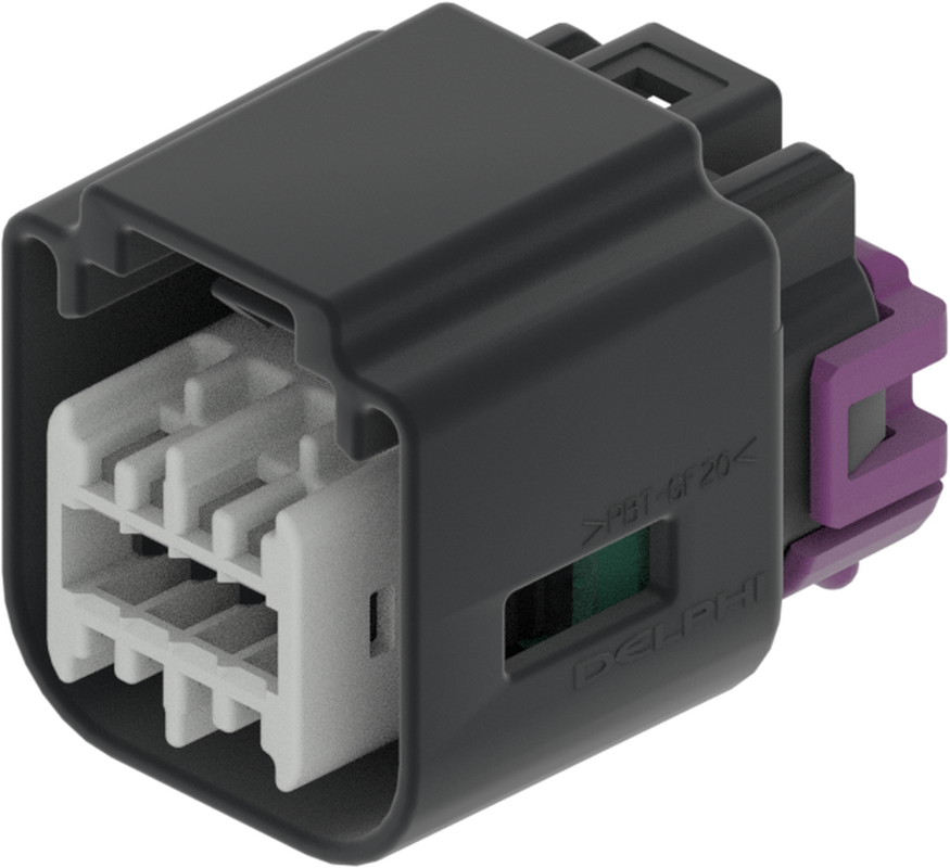 8 Way F OCS 1.2 Sealed Connector Black