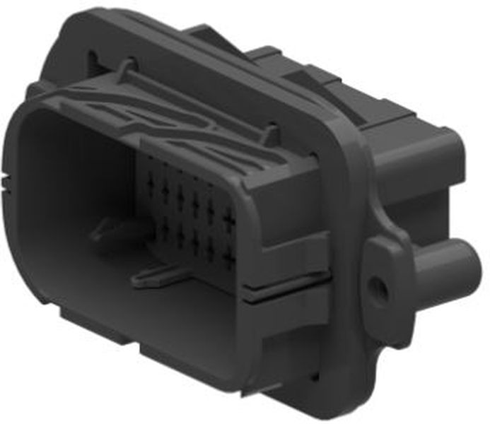 42 Way M Hybrid 1.5 2.8 SICMA Panel Through Unsealed Connector Black