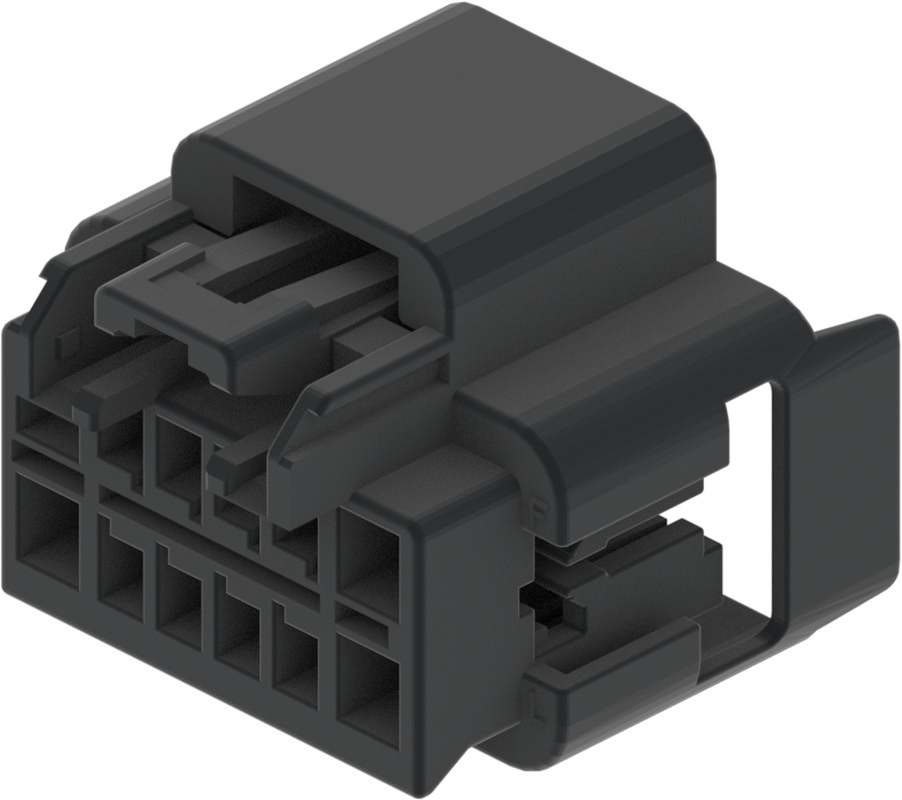 12 Way Female MIXED Unsealed Connector Black