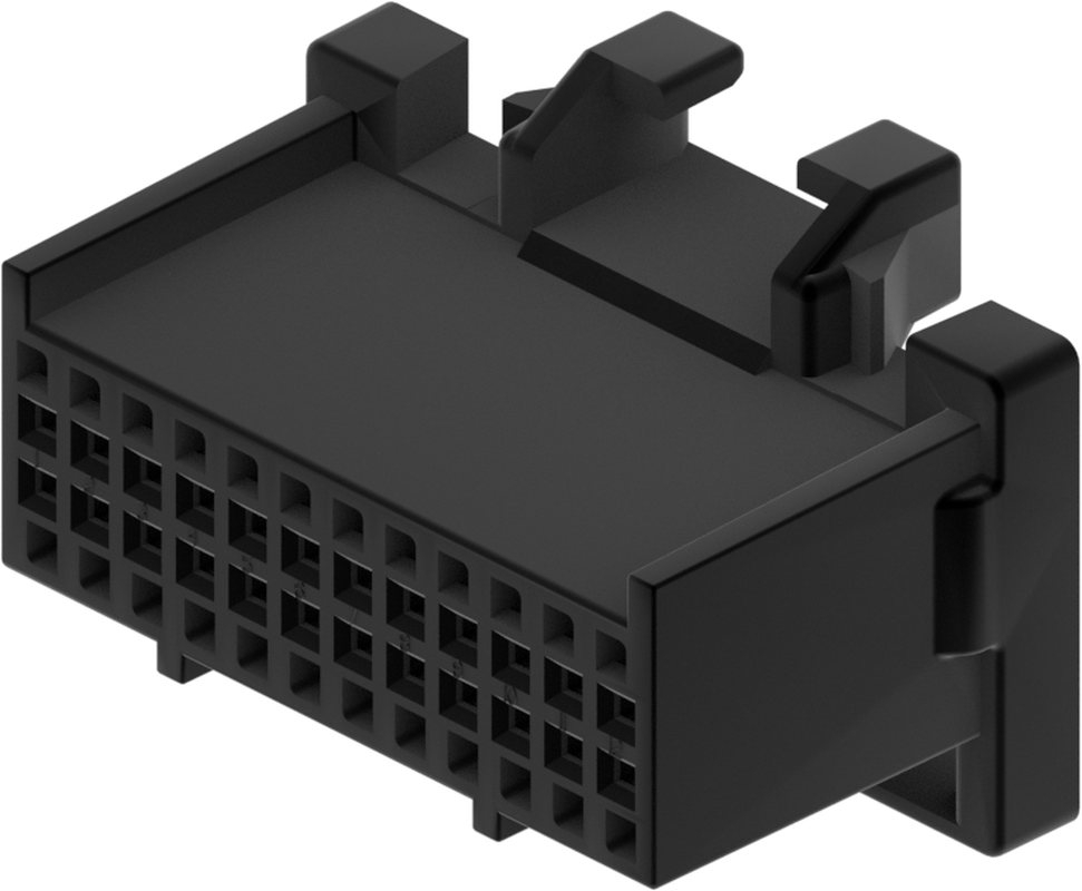 24 Way Female 1.0 MIC/P Unsealed Connector Black