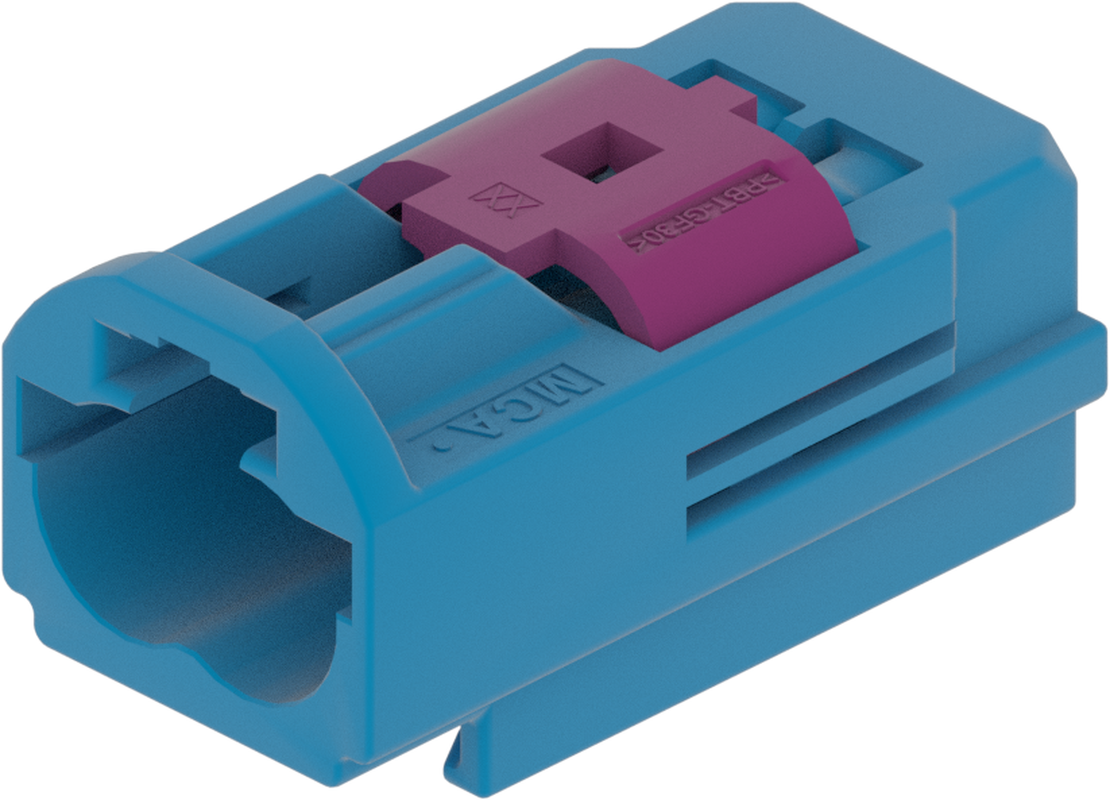 2 Port 1 Row MCA-B Male Mini Coax Blue Code C