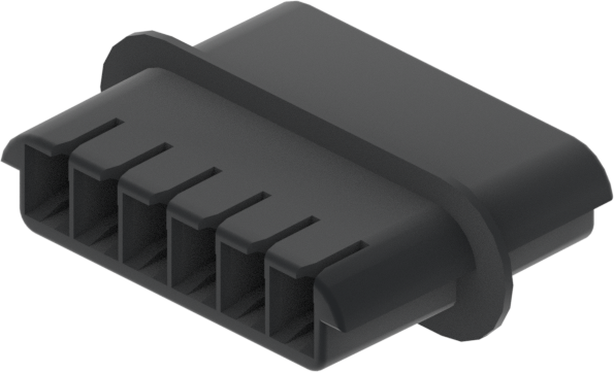 6 Way F MetriPack (M/P) 1.5 Unsealed Connector Black