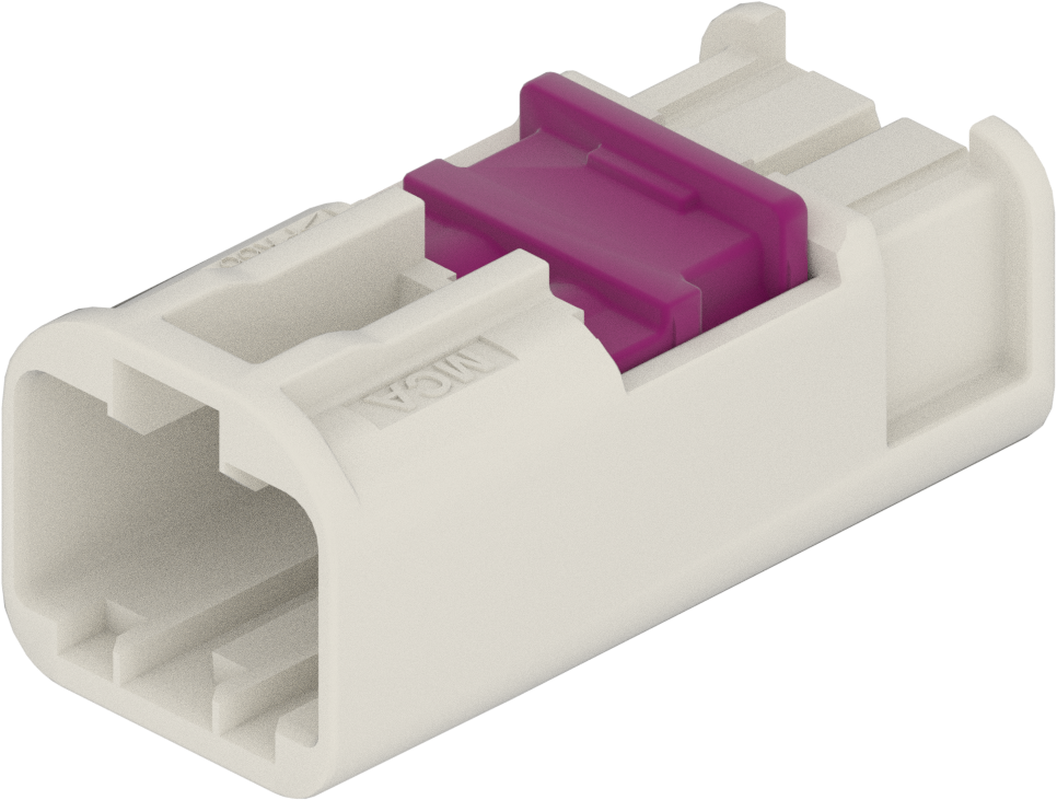 2 Port 1 Row MCA-A Male Mini Coax White Code B